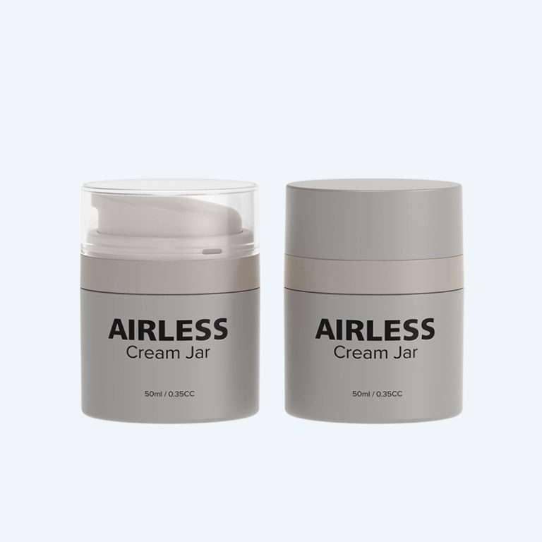SR2157D airless cream jar with 50ml capacity and 0.35cc precise dosage for skincare packaging.