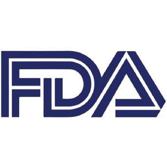 FDA certification logo for food and cosmetic packaging safety compliance.