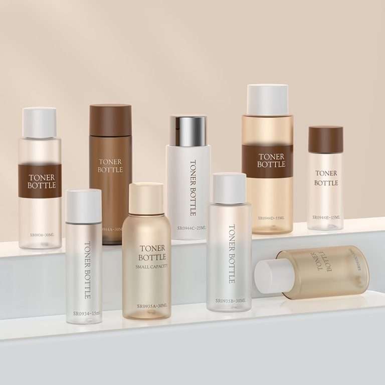 Mini sample bottle for toner and lotion - travel size and trial skincare packaging