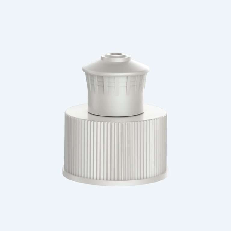 Push pull plastic cap SR-207A for 24/410 and 28/410 neck sizes for lotion and personal care bottles