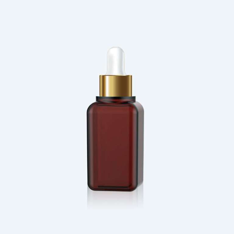 PET dropper bottle 20A1-0060 with 20/410 neck size and 60ml capacity for serum and antioxidant skincare