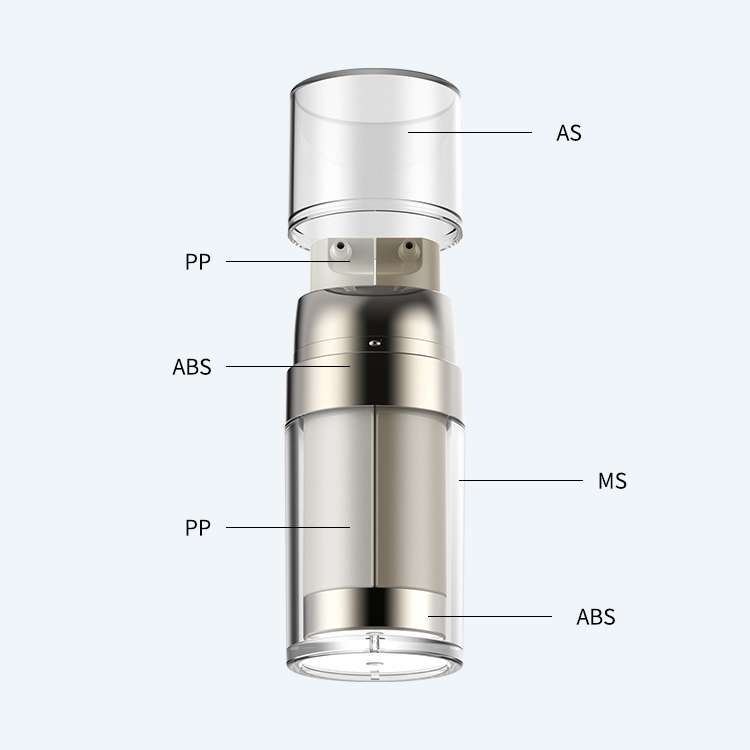 Dual tube lotion bottle SR-2208A with pump dispenser available in 30ml and 50ml for lotion serum and cream packaging
