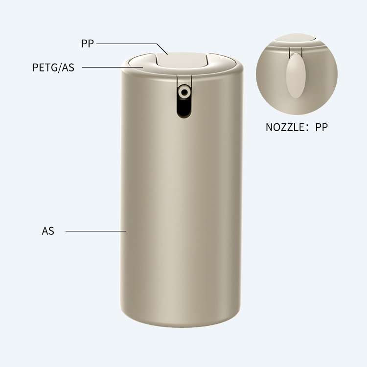 Double wall lotion bottle SR-2214 with pump dispenser in 50ml with 0.25ml dosage for lotion serum and cream packaging