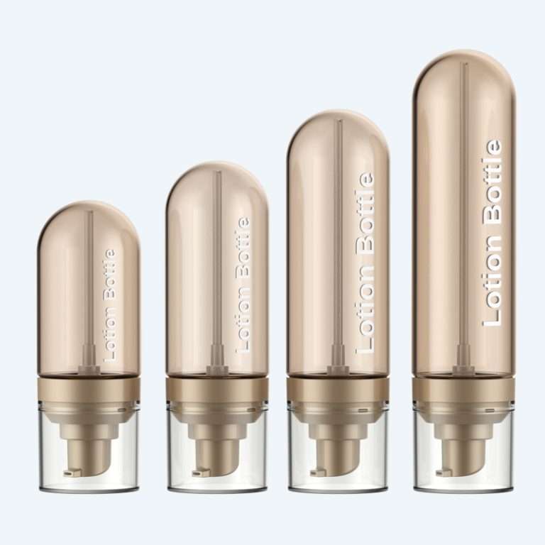 Inverted round bottom lotion bottle SR-2215A with pump dispenser available in 60ml 80ml 100ml and 120ml for skincare packaging