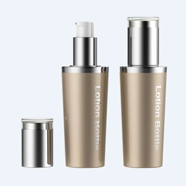Aluminum lotion bottle SR-2295A with pump dispenser in 30ml with 0.25ml dosage for lotion serum and cream packaging