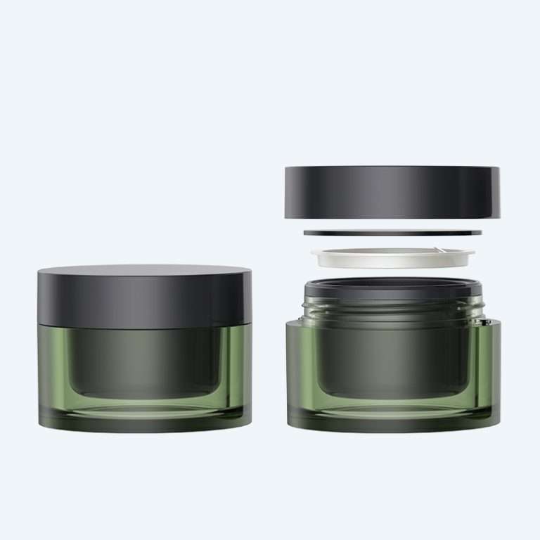 Double wall acrylic cream jar SR-2316A in 50g for luxury skincare cream and balm packaging