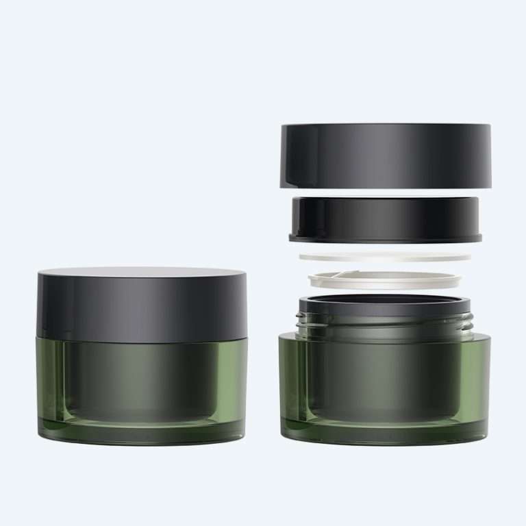 Double wall acrylic cream jar SR-2316C in 50g for luxury skincare cream and balm packaging