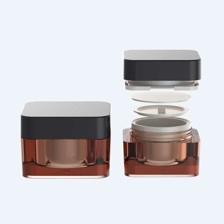 Double wall PMMA cream jar SR-2374 available in 30g and 50g for luxury skincare cream and balm packaging