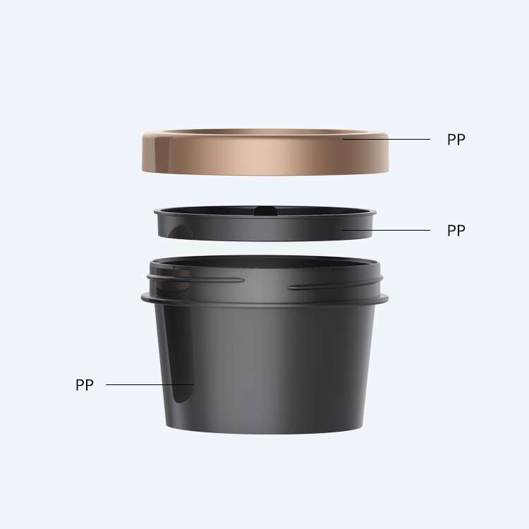Mono PP cream jar SR-2377 in 45g for sustainable skincare cream and balm packaging