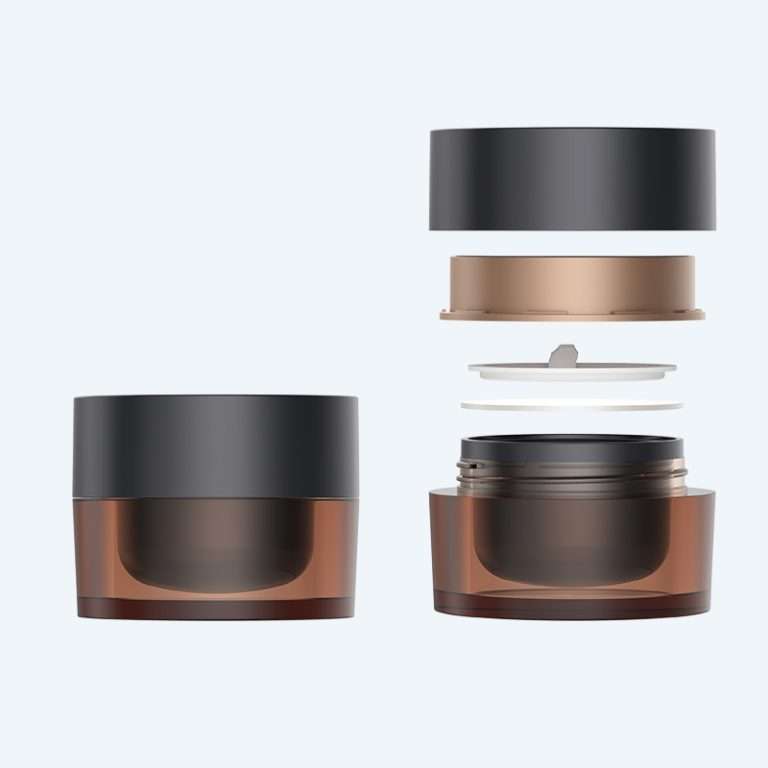 Double layer acrylic cream jar SR-2384A available in 15g 30g and 50g for luxury skincare cream and balm packaging