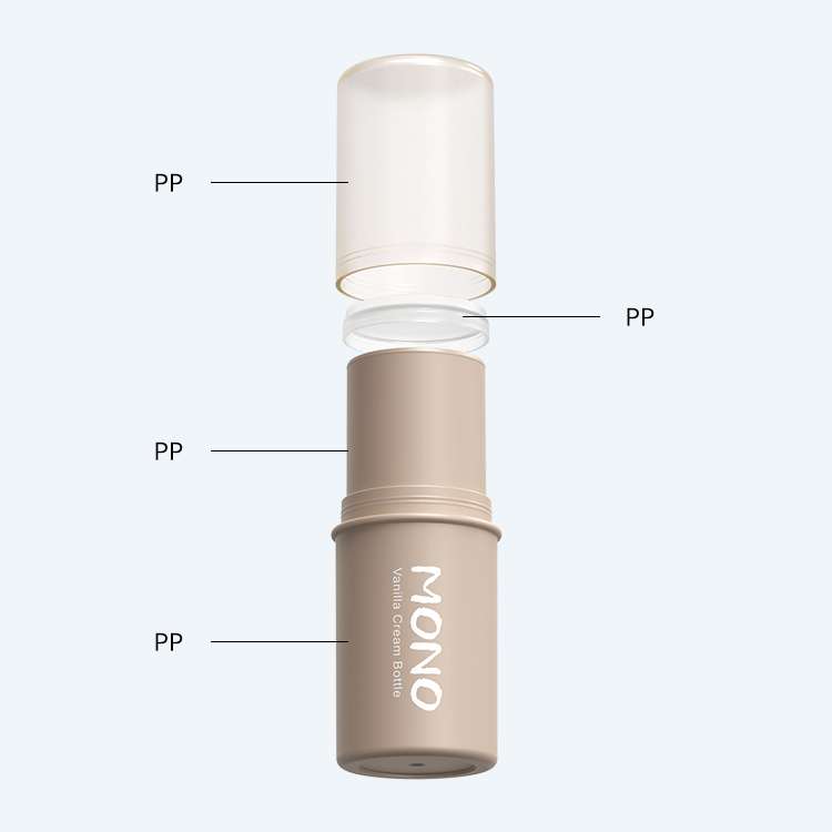 Twist up mono PP deodorant stick container SR-2505 available in 8g and 15g for solid deodorant and balm packaging