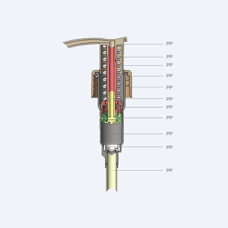 All plastic twist lock lotion pump SR-331A1 with 3.00ml discharge rate for 28/410 neck size with ribbed or smooth finish
