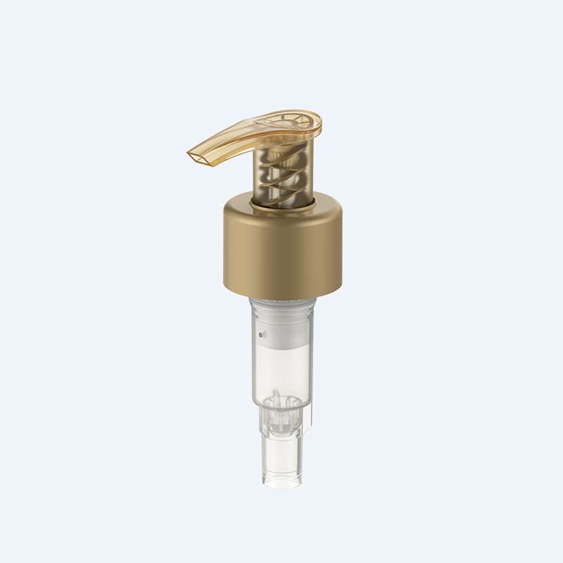 All plastic twist lock lotion pump SR-337A1 with 2.00ml discharge rate for 24/410 and 28/410 neck sizes with ribbed or smooth finish and PP spring