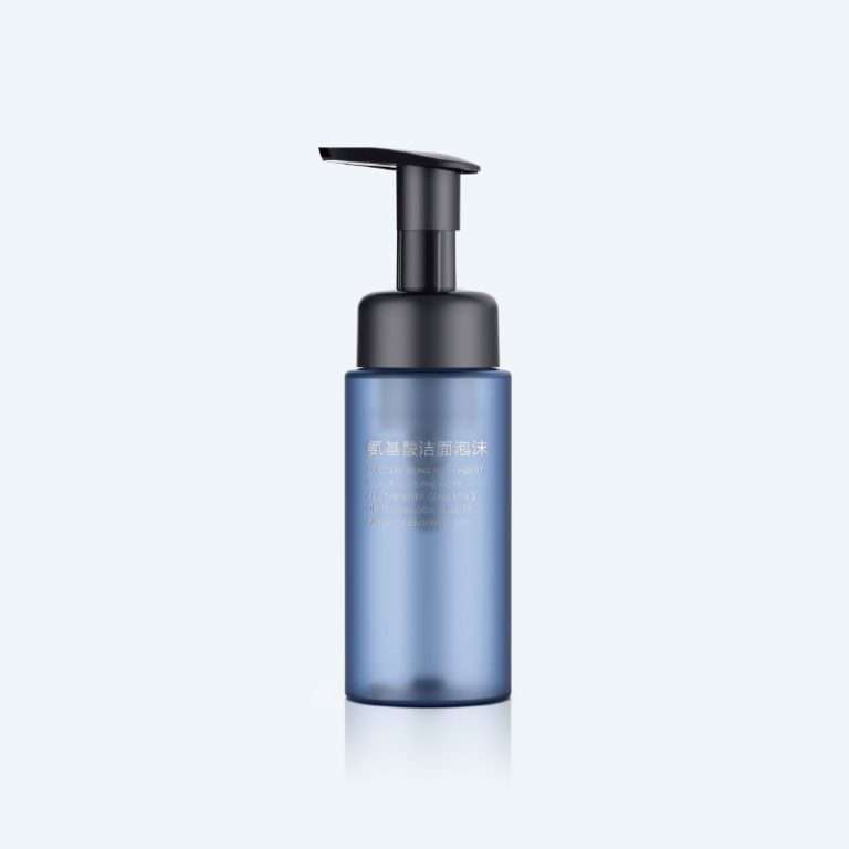 Clear PET foam pump bottle 43A2-0200 with 43/410 neck size and 200ml capacity for hand soap and facial cleanser packaging