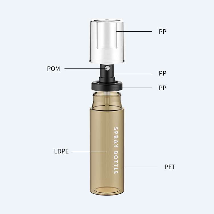 SR-612F1 fine mist PET spray bottle with 100ml capacity and 0.10ml precise dosage.