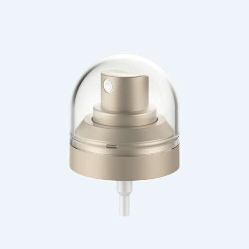 Fine mist spray pump with round overcap SR-612H2 with PP material and 0.10ml discharge rate for 60ml 80ml 100ml and 120ml bottles