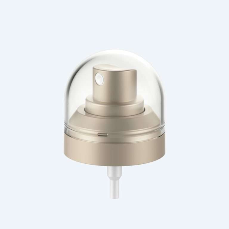 Fine mist spray pump with round overcap SR-612H2 with PP material and 0.10ml discharge rate for 60ml 80ml 100ml and 120ml bottles