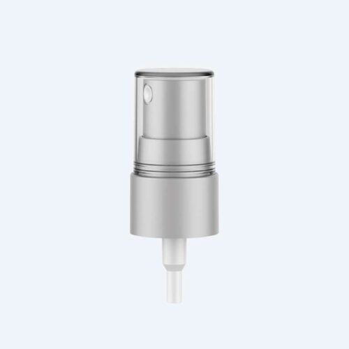 Fine mist spray pump SR-618A1 with 0.12ml discharge rate available in 18/410 20/410 24/410 and 28/410 neck sizes with ribbed or smooth finish