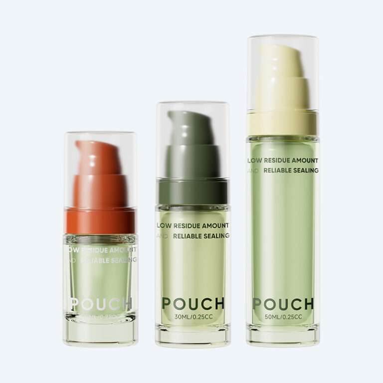 SR-2198 glass airless bottle with inner bag for premium skincare packaging.