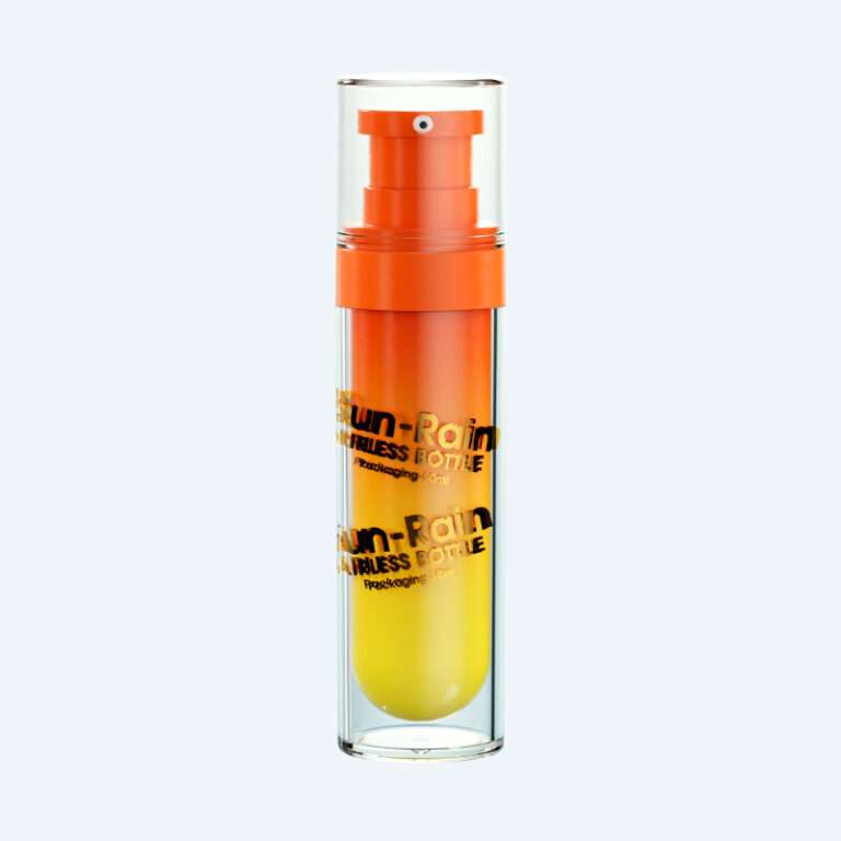 SR-2136A double-layer airless bottle with 50ml capacity and 0.25ml precise dosage.