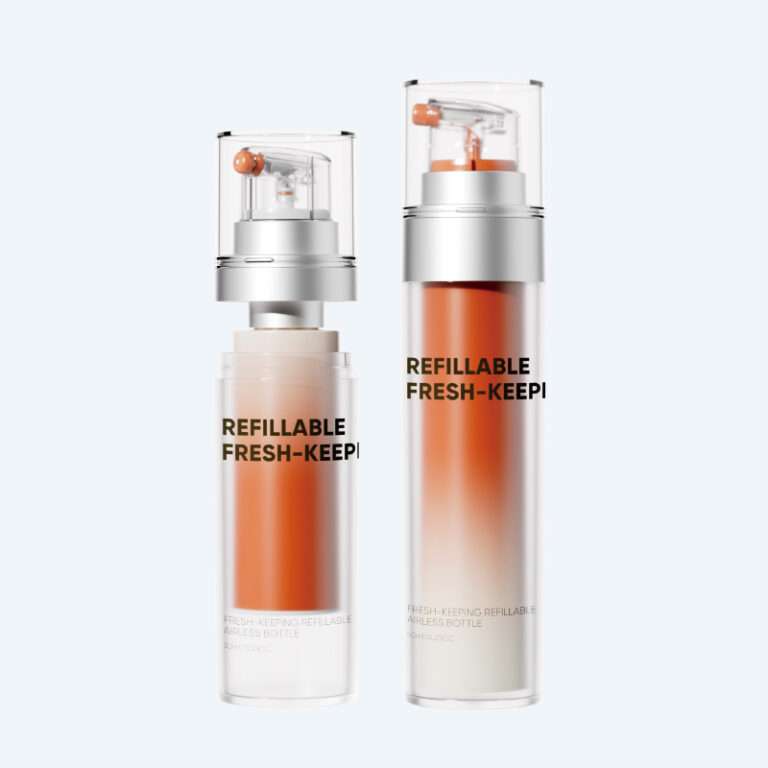 Fresh keeping refillable all plastic airless bottle SR-2199E with pump dispenser available in 30ml and 50ml for lotion serum and cream packaging