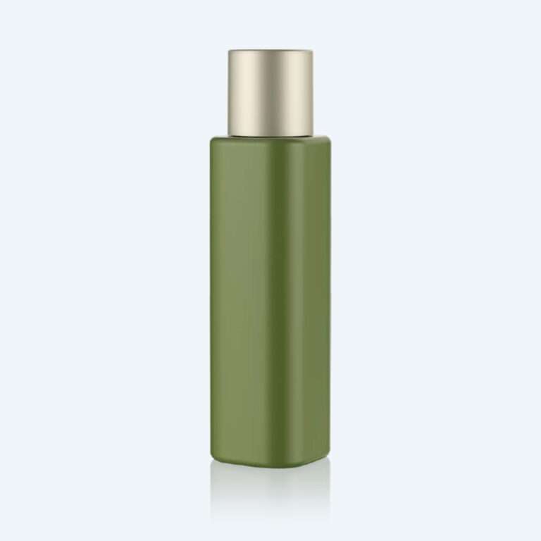 Clear square PET bottle 24C1-0120 with 24/410 neck size and 120ml capacity for perfume and cosmetic packaging