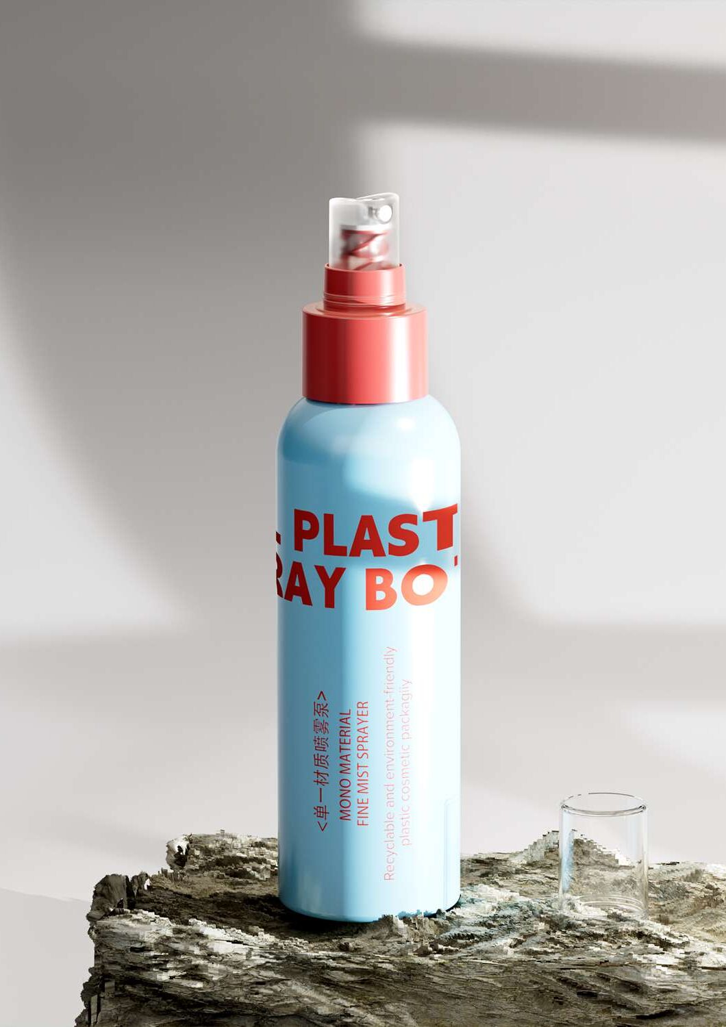 All plastic spray bottle SR-622A with smooth 24/410 closure in 120ml capacity for toner and facial mist packaging
