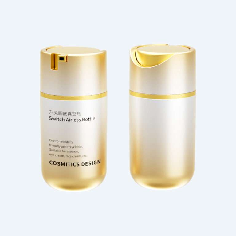 Rotate twist lock airless bottle SR-2135 with switch pump dispenser in 45ml capacity for eye cream face cream and lotion packaging