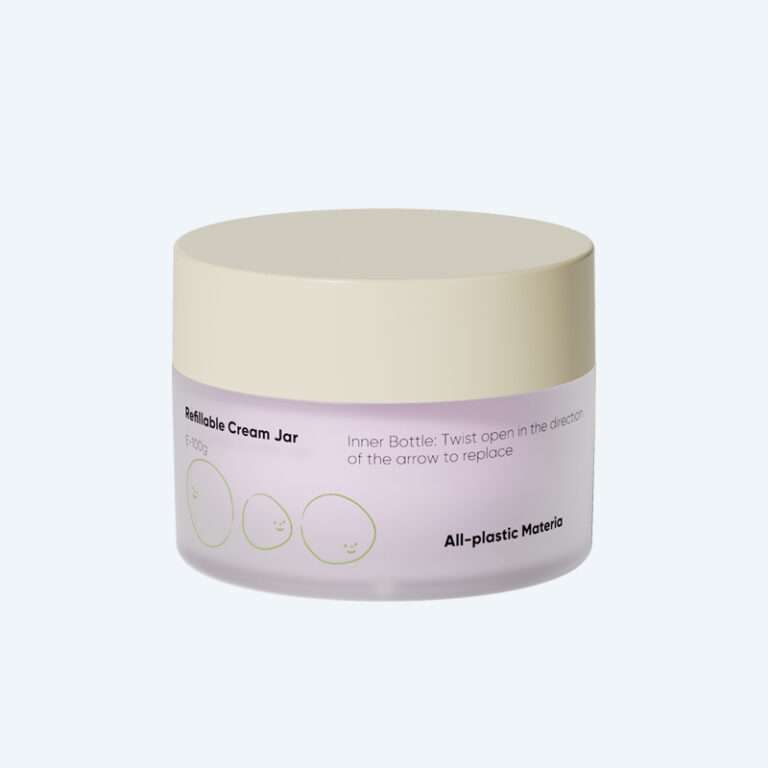 Refillable mono PP cream jar SR-2329E in 100g for sustainable skincare cream and balm packaging