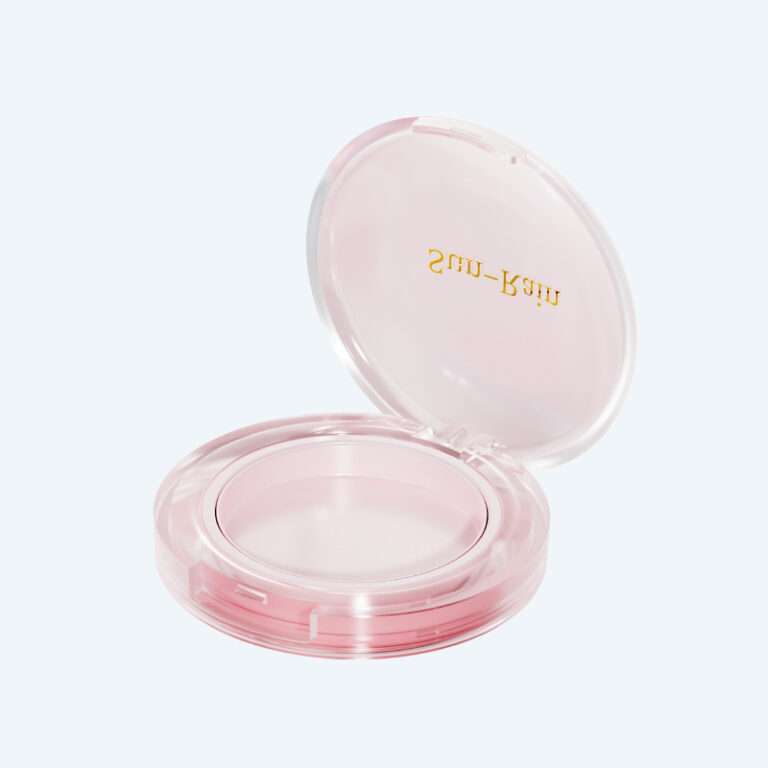 Mono PET cosmetic compact 10g 15g for blush and pressed powder packaging
