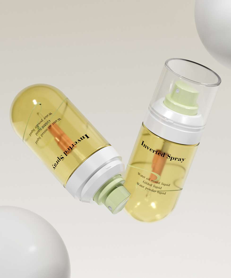360 degree spray bottle model 612H with inverted valve technology spraying upside down for hair styling household cleaning and pet care applications