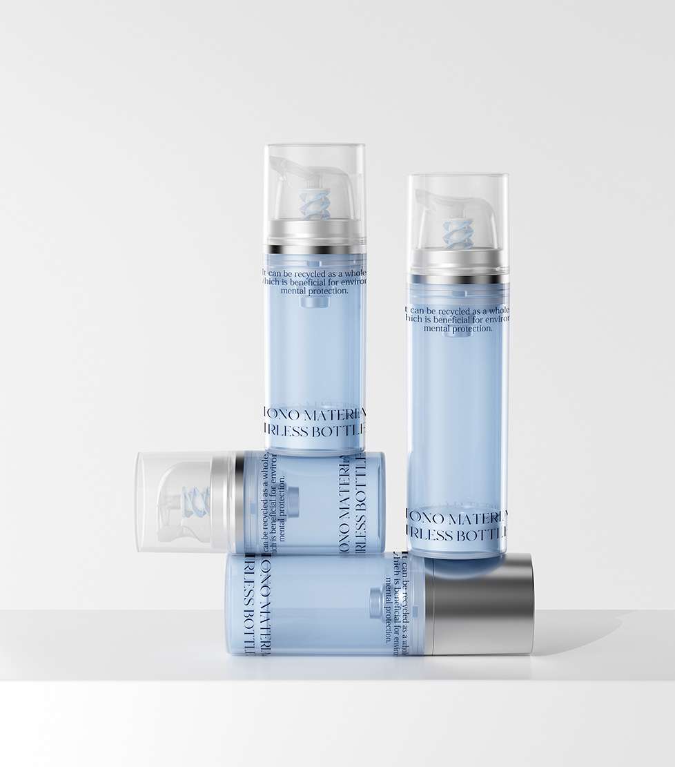 Mono PP airless bottle SR-2101 with polypropylene structure and optional PP spring for sustainable skincare