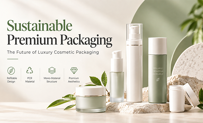 Sustainable premium packaging for luxury cosmetic products