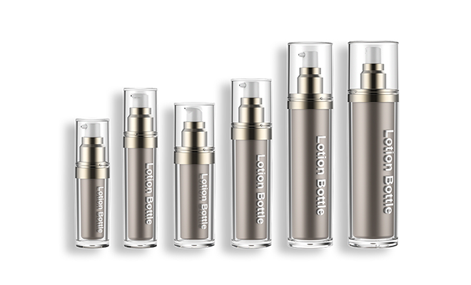 SR-2277 double-wall lotion bottle available in multiple capacities from 15ml to 120ml